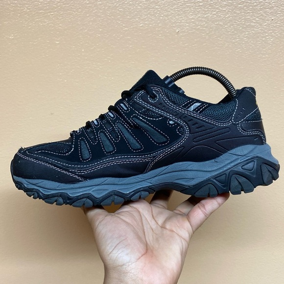 Skechers After Burn Memory Fit Sneakers “Black Charcoal” - Picture 7 of 16